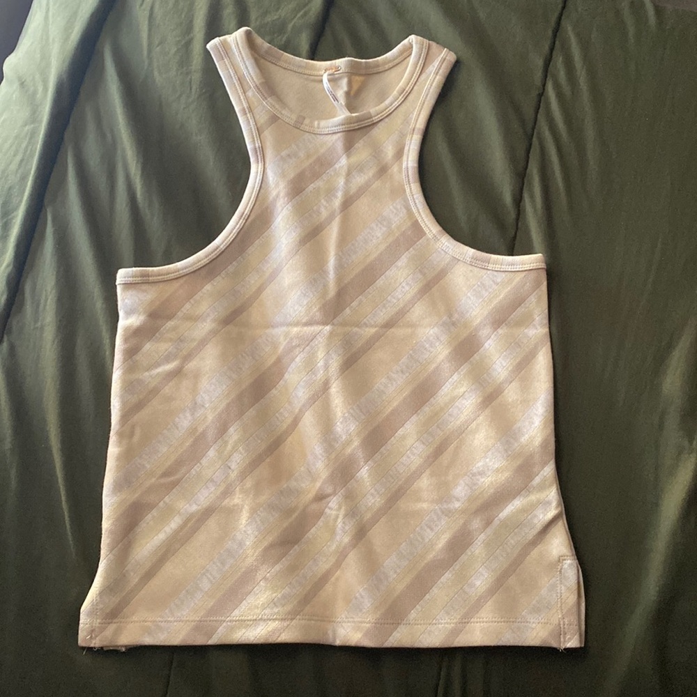 Free People Sidelines Tank Ivory Combo